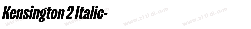 Kensington 2 Italic字体转换